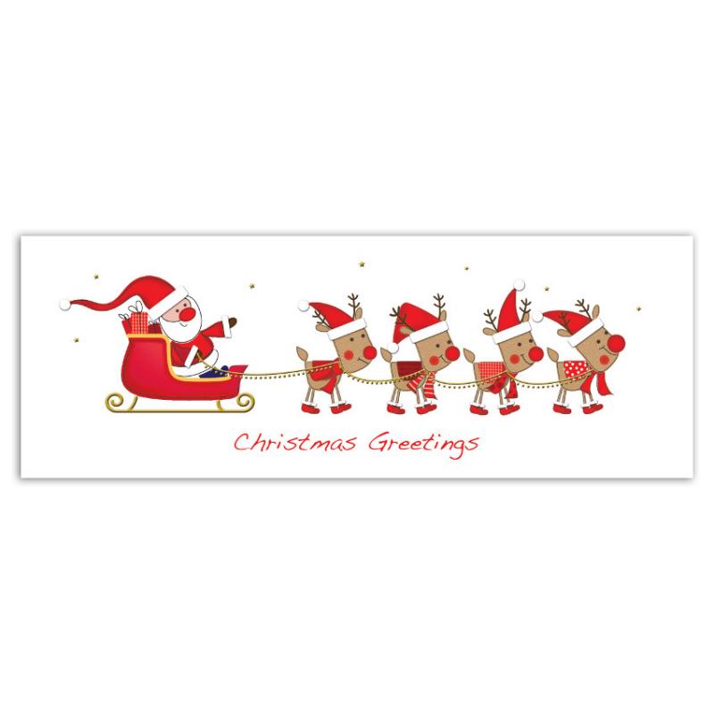 Christmas Greetings Santa Sleigh