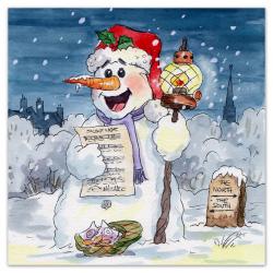 Carolling Snowman
