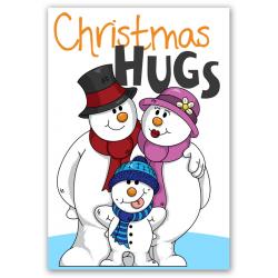 Snowman Family Hugs