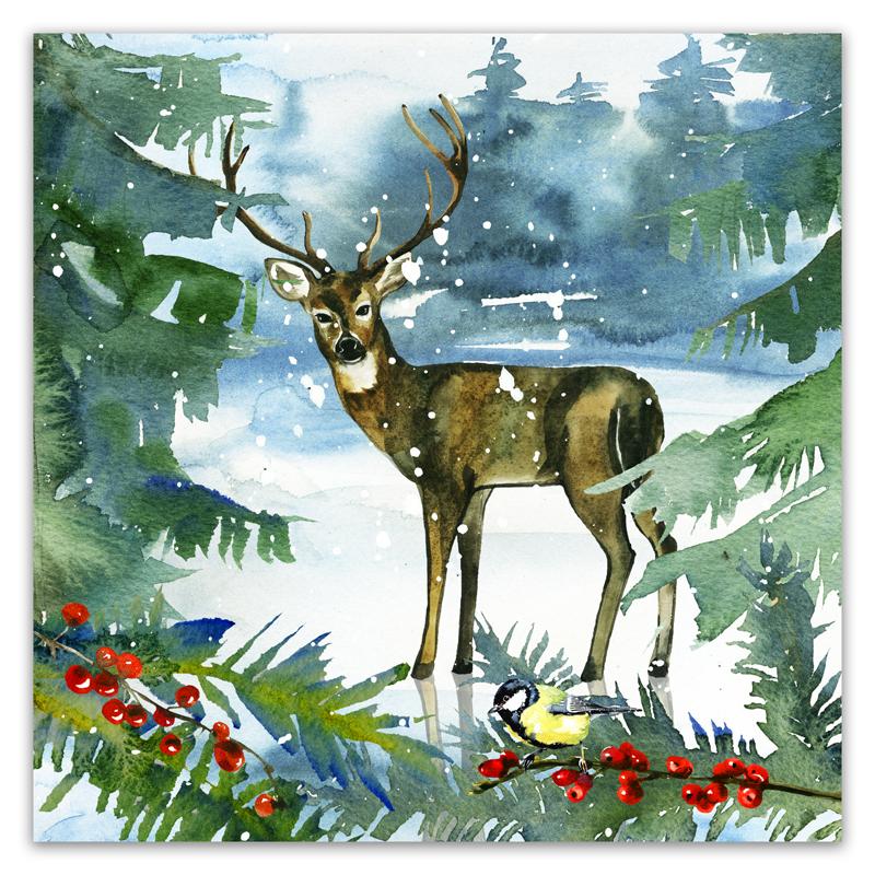 Stag through the Trees