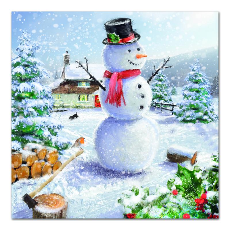 Yuletide Log Snowman